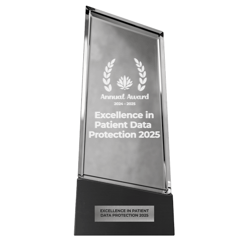 Excellence in Patient Data Protection 2025 trophy