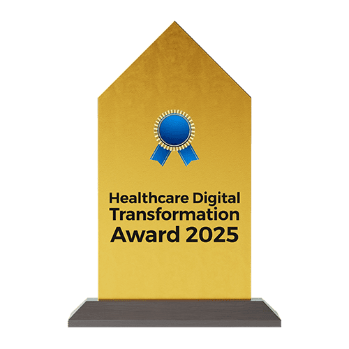 Healthcare Digital Transformation Award trophy