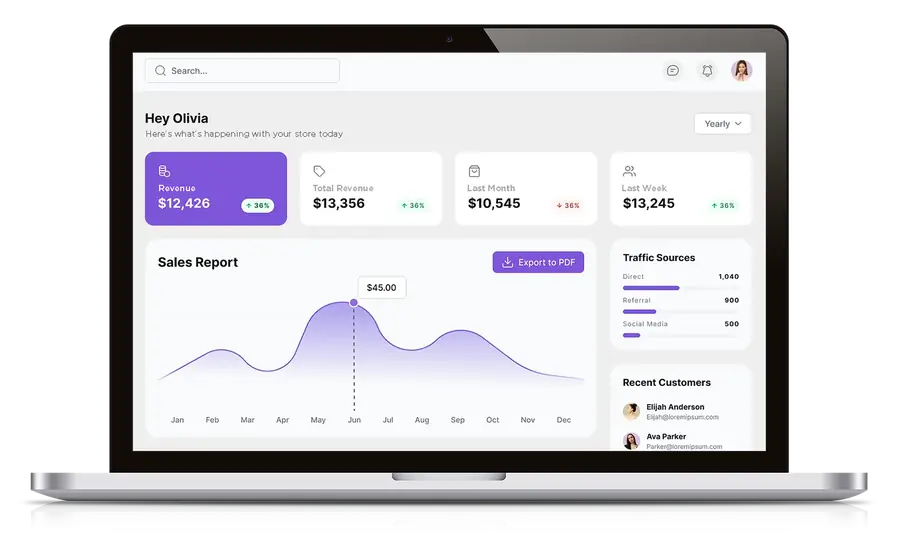 IVF clinic software dashboard