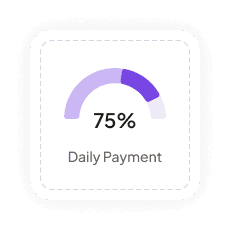 Daily payment 75 percent gauge